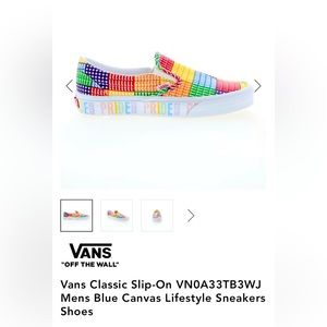 Vans Classic Lifestyle Slip-On • Men’s Pride Multi 🌈 Men’s Size 13
